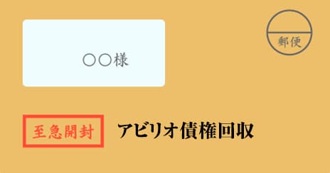 アビリオ債権回収の督促状